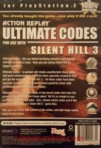 Datel Action Replay Ultimate Codes: Silent Hill 3 Box Art