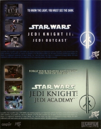 Star Wars Jedi Knight II: Jedi Outcast / Star Wars Jedi Knight: Jedi Academy Box Art