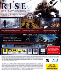 Assassin's Creed III (Not to be Sold Separately) Box Art