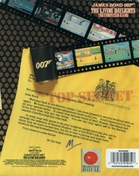 James Bond 007 in The Living Daylights: The Computer Game Box Art