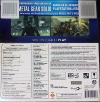 Sony PlayStation Vita PCH-1010 ZA01 - Metal Gear Solid HD Collection Box Art