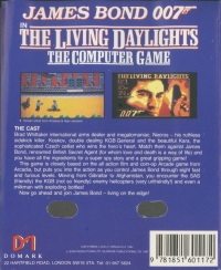James Bond 007 in The Living Daylights: The Computer Game Box Art