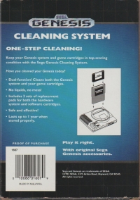 Sega Cleaning System (black box) Box Art