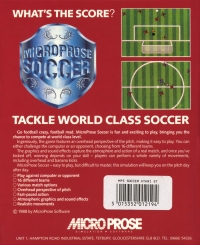 Microprose Soccer Box Art