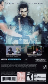 Crisis Core: Final Fantasy VII (foil cover) Box Art
