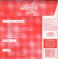 Demo 1 (PBPX-95001 / red cover) Box Art