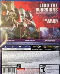 Marvel's Guardians of the Galaxy Box Art