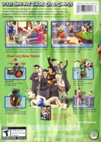 Sims 2, The: University (100 Million) Box Art