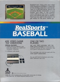 Realsports Baseball Box Art