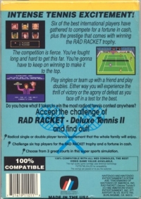 Rad Racket: Deluxe Tennis II Box Art