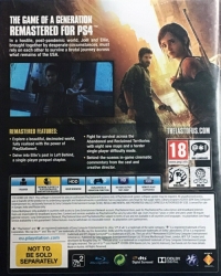 Last of Us Remastered, The - Day 1 Edition (Not to be Sold Separately) Box Art