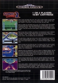 Sonic the Hedgehog 2 (T00408 label) Box Art