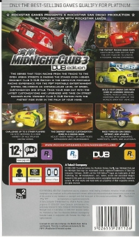 Midnight Club 3: Dub Edition - Platinum Box Art