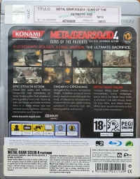 Metal Gear Solid 4: Guns of the Patriots - Platinum [PT] Box Art