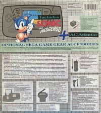 Sega Game Gear + Sonic the Hedgehog Box Art