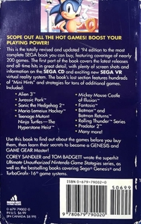 Official Sega Genesis & Game Gear Strategies - '94 Edition! Box Art