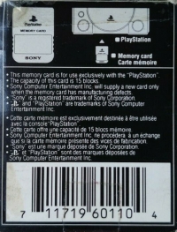 Sony Memory Card SCPH-1020 E (3-962-857-2) Box Art