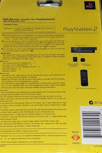 Sony DVD Remote Control With IR Receiver Unit SCPH-10173 Box Art