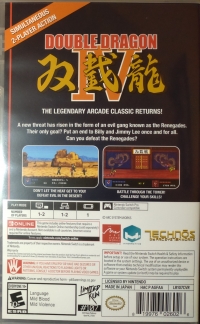 Double Dragon IV (black cover) Box Art