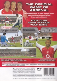 Club Football 2005: Arsenal Box Art