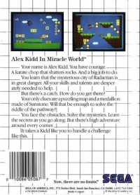 Alex Kidd in Miracle World (No Limits℠) Box Art