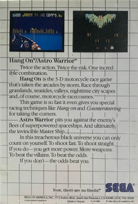Hang-On & Astro Warrior (No Limits℠ / Made in Taiwan) Box Art