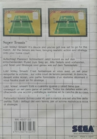 Super Tennis (Not Permitted for Rental) Box Art