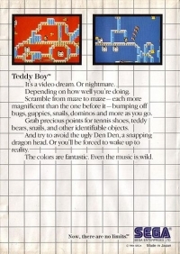 Teddy Boy (Sega Card / 4003B) Box Art