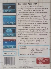 Poseidon Wars 3-D (Sega for the 90's) Box Art