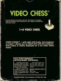 Video Chess (Sears text label) Box Art