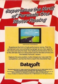 Pole Position (Datasoft) Box Art