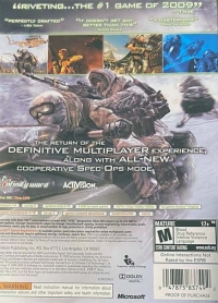 Call of Duty: Modern Warfare 2 (83749209US) Box Art