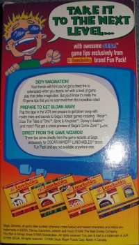 Lunchables Sega Game Tips Video (VHS) Box Art