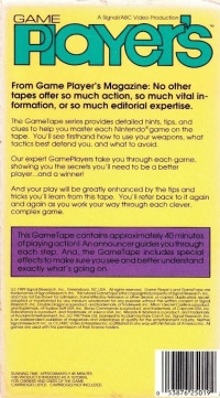 Game Player's GameTape for Nintendo Cartridges Vol. 1, No. 1 (VHS) Box Art