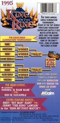WWF King of the Ring 1995 (VHS) Box Art