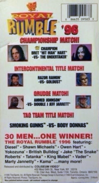 WWF Royal Rumble '96 (VHS) Box Art