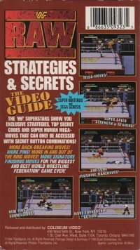 WWF Raw Strategies & Secrets: The Video Guide (VHS) Box Art