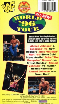 WWF World Tour '96 (VHS) Box Art