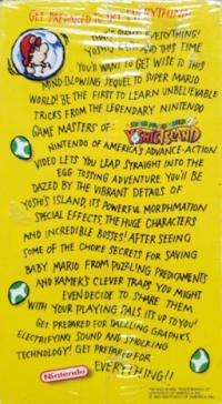 Super Mario World 2: Yoshi's Island (VHS) Box Art