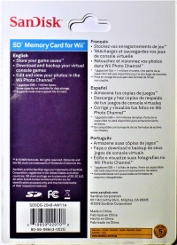 SanDisk SD Memory Card (2GB) Box Art