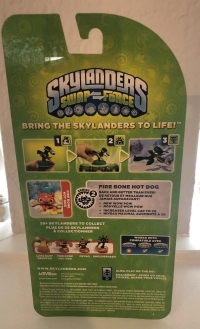 Skylanders Swap Force - Fire Bone Hot Dog (translucent green fire) Box Art