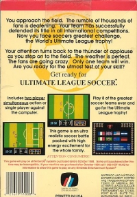 Ultimate League Soccer Box Art