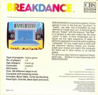 Breakdance (CBS Electronics) Box Art