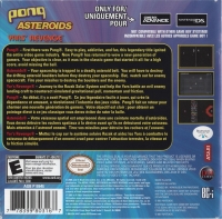 Pong / Asteroids / Yars' Revenge [CA] Box Art