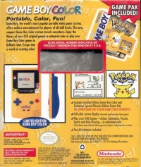 Nintendo Game Boy Color - Pokémon Yellow [NA] Box Art