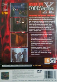 Resident Evil Code: Veronica X (PEGI rating) Box Art