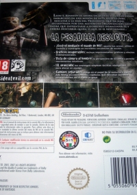 Resident Evil 4: Wii Edition (RVL-RB4P-ESP / IS85012-04SPA / red PEGI rating) Box Art