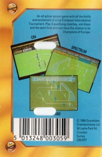 Peter Beardsley's International Football (Bug Byte Premier) Box Art