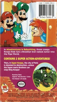 Super Mario Bros. 3: Misadventures in Babysitting (VHS) [NA] Box Art