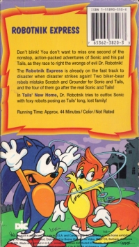 Adventures of Sonic the Hedgehog: Robotnik Express (VHS) [NA] Box Art